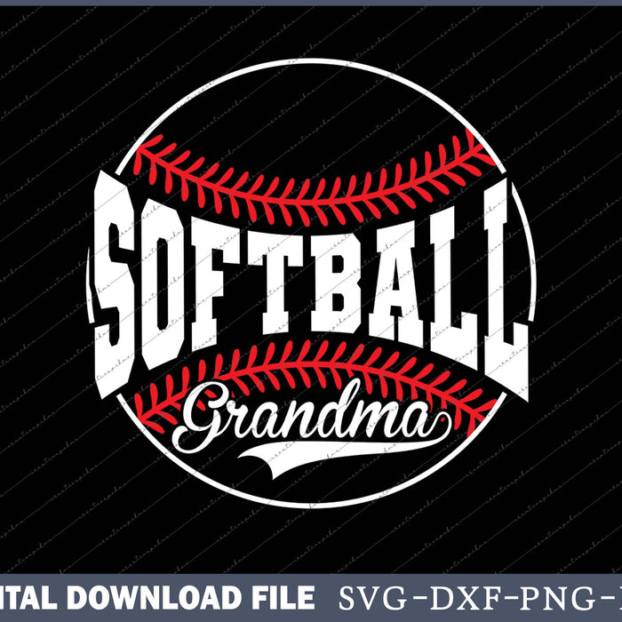 Softball Grandma, Softball Grandmother SVG PNG Cutting Printable Files