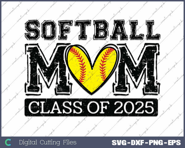 Softball Senior 2025 SVG PNG Cutting Printable Files