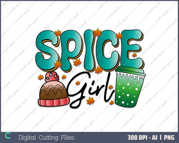 Spice Girl Thanks giving Day AI PNG Sublimation Files