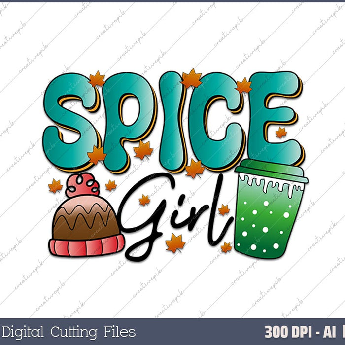 Spice Girl Thanks giving Day AI PNG Sublimation Files