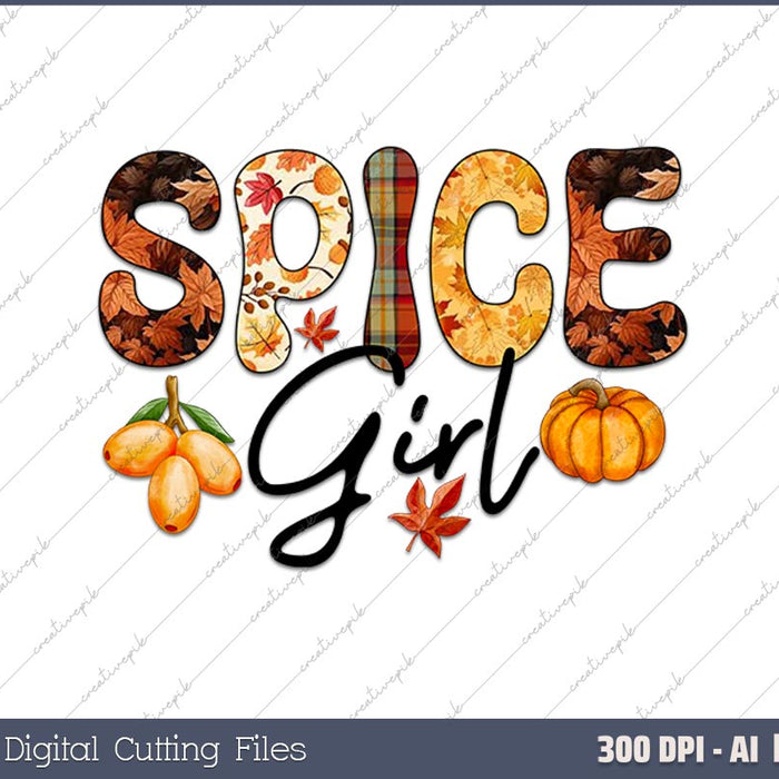 Spice Girl Thanks giving AI PNG Sublimation Files