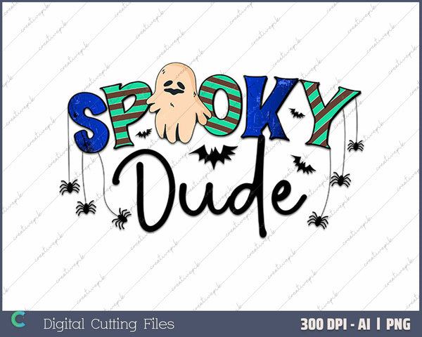 Spooky Dude Halloween AI PNG Sublimation Files