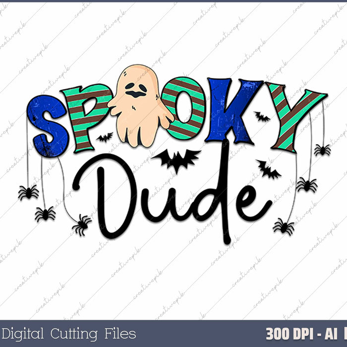 Spooky Dude Halloween AI PNG Sublimation Files