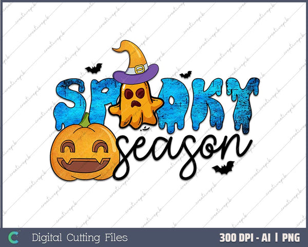 Spooky Season Halloween AI PNG Sublimation Files