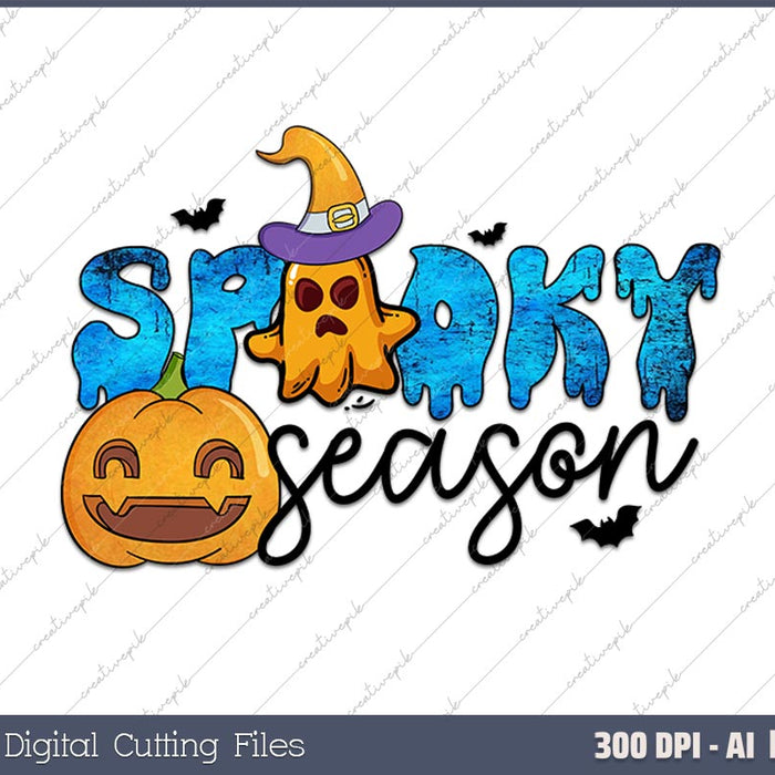 Spooky Season Halloween AI PNG Sublimation Files