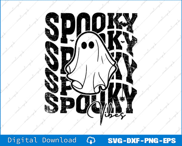 Spooky Vibes Halloween Vibes Witch Vibes Spooky Girl Spooky Svg Png Cutting File