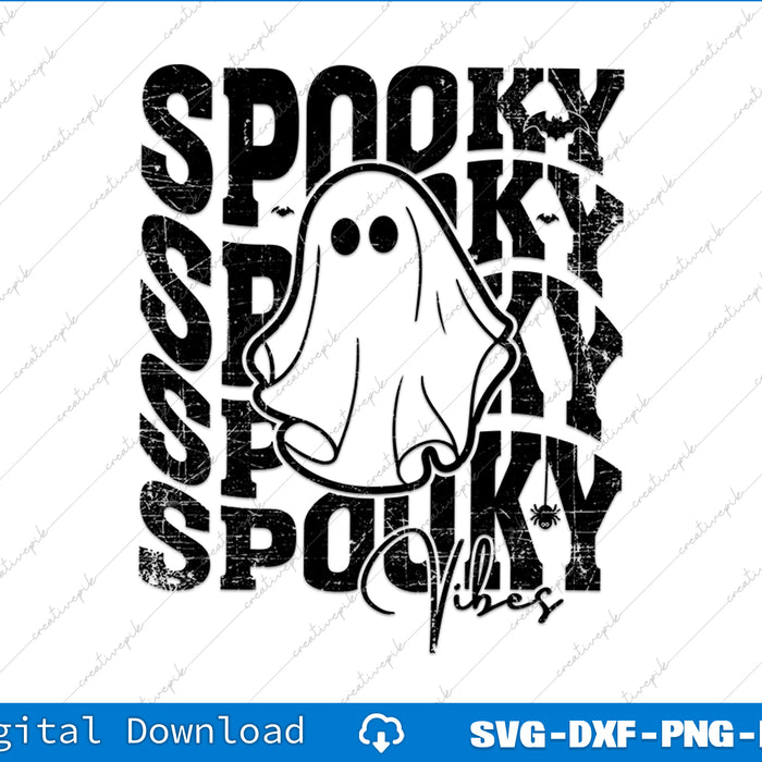 Spooky Vibes Halloween Vibes Witch Vibes Spooky Girl Spooky Svg Png Cutting File