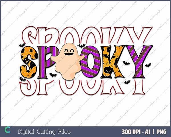 Spooky Halloween AI PNG Sublimation Files