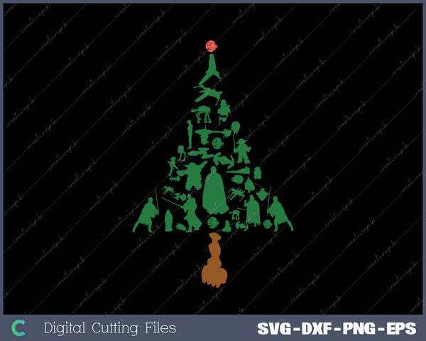 Star Wars Holiday Christmas Tree SVG PNG Cutting Printable Files