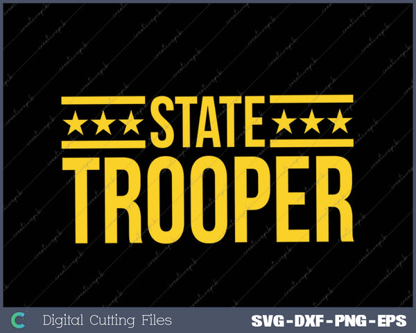 State Trooper Police Uniform Costume Tee SVG PNG Cutting Printable Files