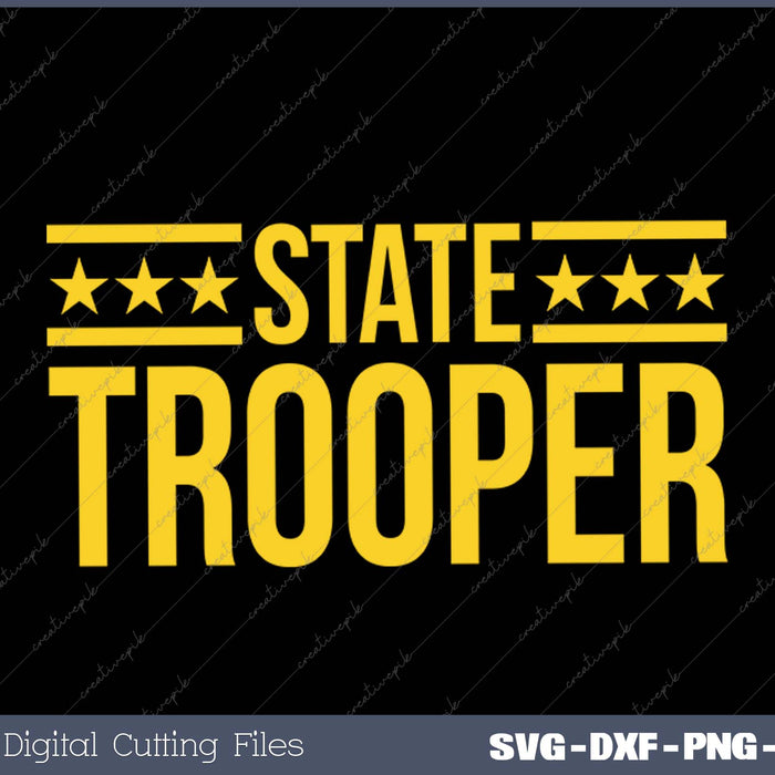 State Trooper Police Uniform Costume Tee SVG PNG Cutting Printable Files