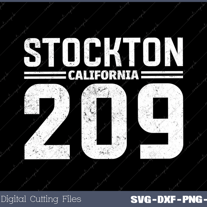 Stockton California CA 209 Vintage