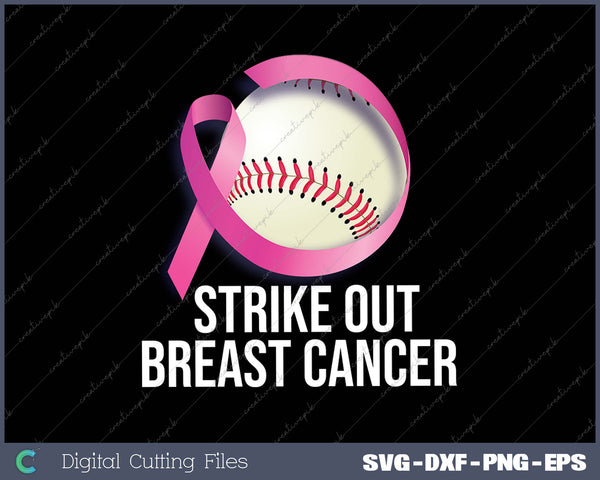 Strike Out Breast Cancer Awareness Baseball Pink