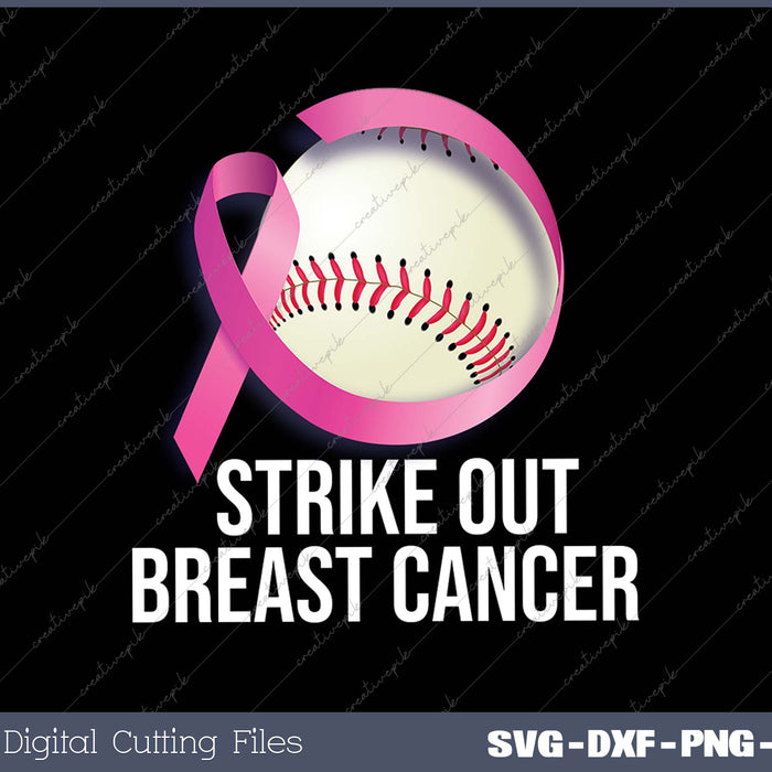 Strike Out Breast Cancer Awareness Baseball Pink