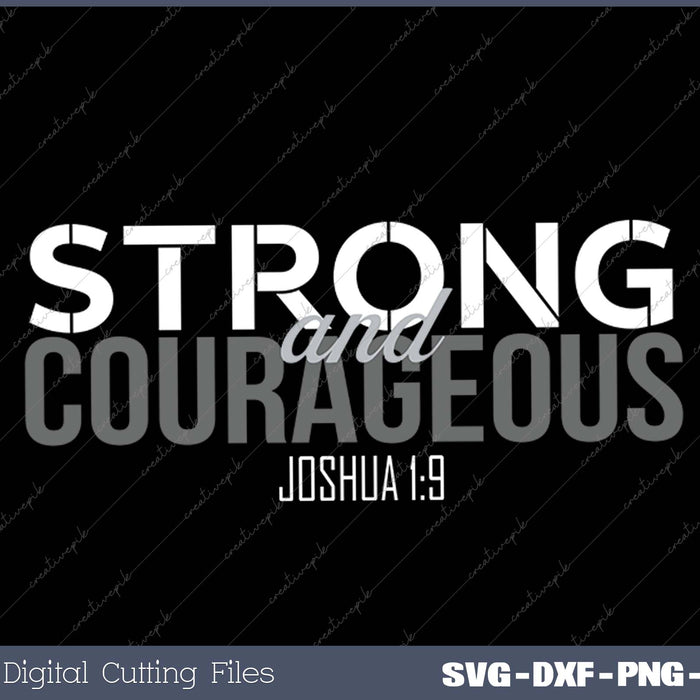 Strong & Courageous Bible Verse Tee For Women Men Christian