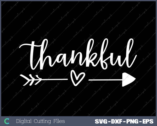 Summer Tops Simple Heart Thankful Tee SVG PNG Cutting Printable Files