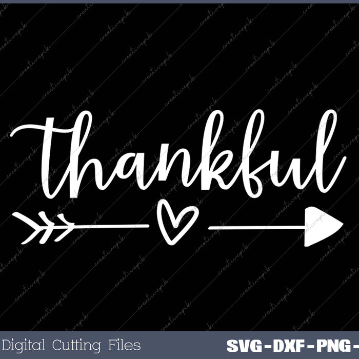 Summer Tops Simple Heart Thankful Tee SVG PNG Cutting Printable Files