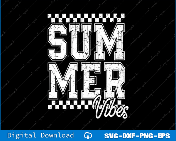 Summer Vibes Retro Summer Beach SVG PNG Cutting Printable Files