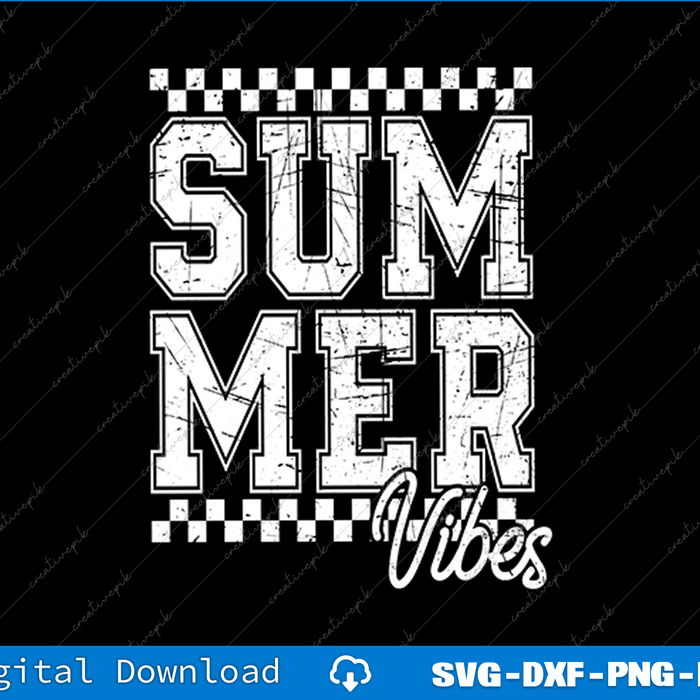 Summer Vibes Retro Summer Beach SVG PNG Cutting Printable Files