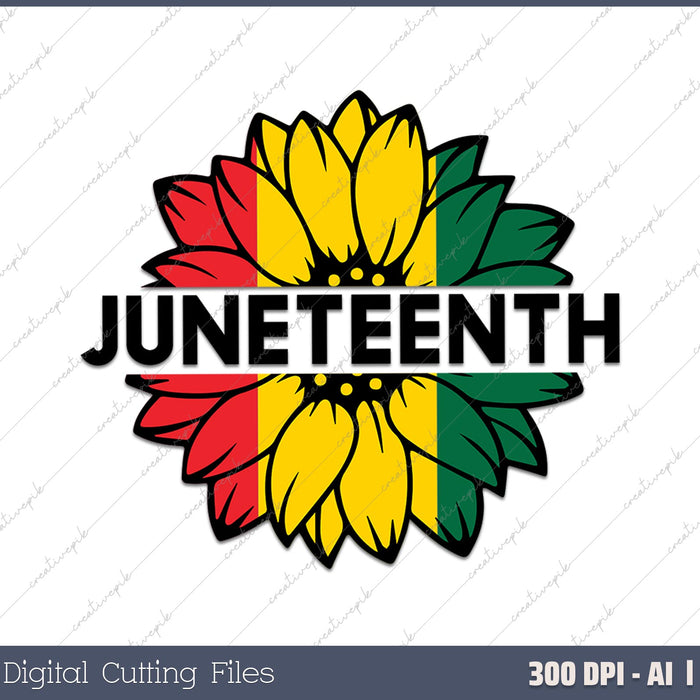 Sunflower Fist Juneteenth Black History African American 