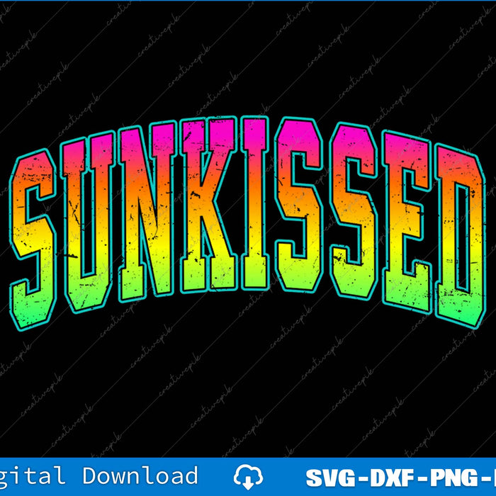 Sunkissed Varsity Summer Beach Life SVG PNG Cutting Printable Files