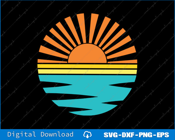 Sunrise Sunset Sunshine Outdoor Workout Hawaii Beach Sea SVG Files