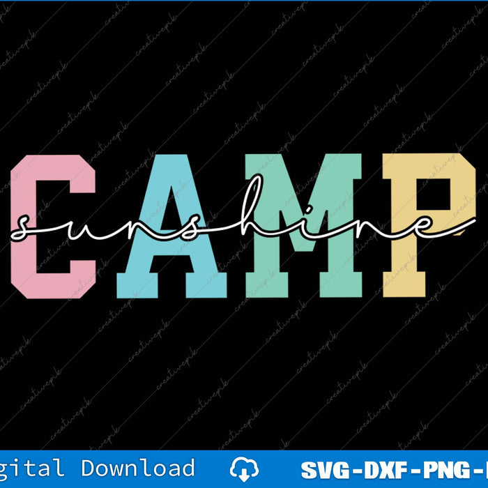 Sunshine Camp Summer Camp SVG PNG Cutting Printable File