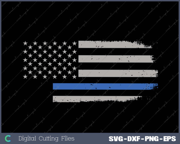 Support Law Enforcement Nebraska Police Officer Blue SVG PNG Cutting Printable Files