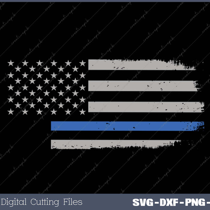 Support Law Enforcement Nebraska Police Officer Blue SVG PNG Cutting Printable Files