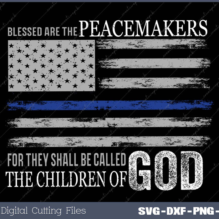 Support Police Thin Blue Line Distressed Flag Bible Verse