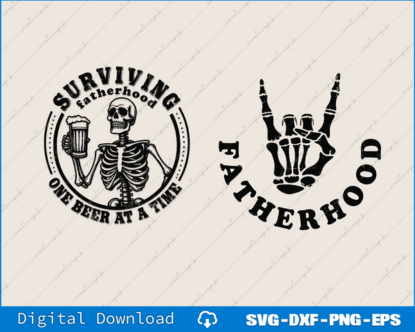 Surviving Fatherhood One Beer At Time Svg, Surviving Fatherhood One Beer Svg Bundle File