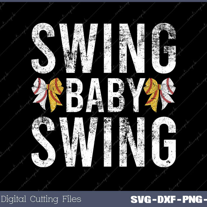 Swing Baby Swing Mom Of Both SVG PNG Cutting Printable Files