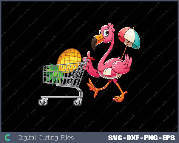 Swinging Flamingo With Shopping Cart And Swinger Pineapple