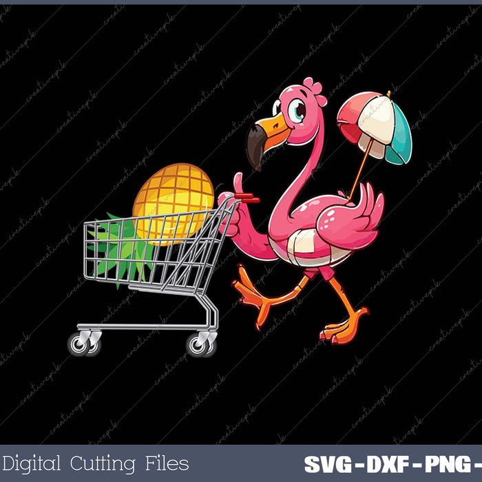 Swinging Flamingo With Shopping Cart And Swinger Pineapple