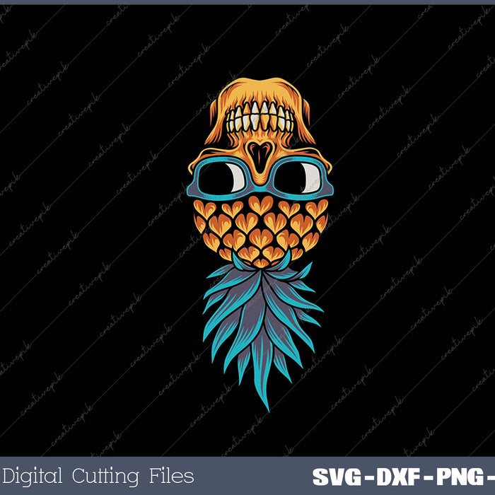 Swinging Pineapple Skull Funny Upside Down Pineapple Swinger