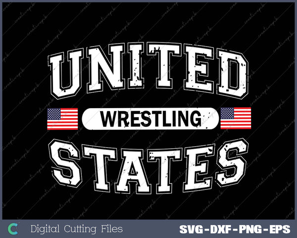 United Wrestling States SVG PNG Printable Files