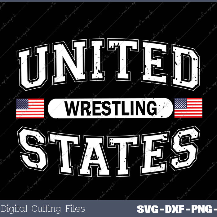 United Wrestling States SVG PNG Printable Files