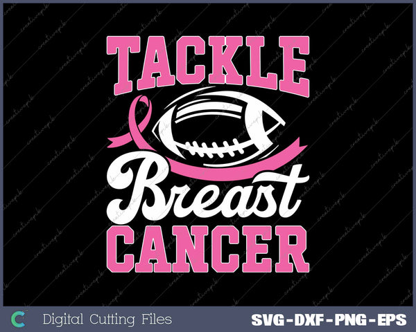 Tackle Breast Cancer Awareness Football Pink Ribbon