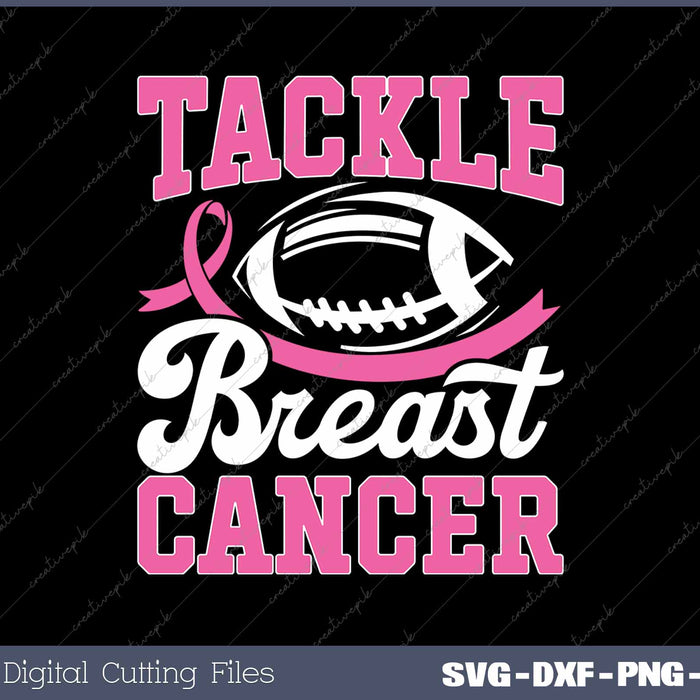 Tackle Breast Cancer Awareness Football Pink Ribbon