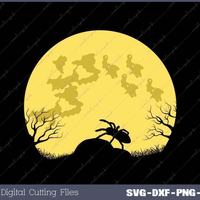 Tarantula Spider SVG PNG Cutting Printable Files