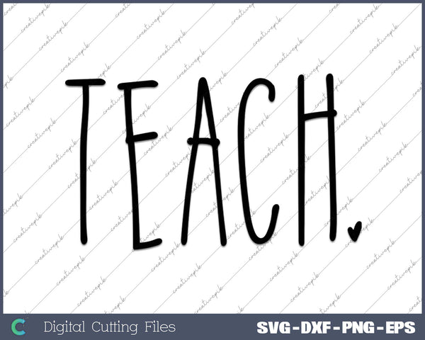 Teach Back to School Tee SVG PNG Cutting Printable Files