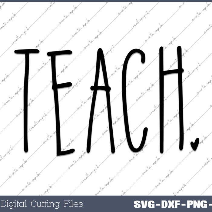 Teach Back to School Tee SVG PNG Cutting Printable Files