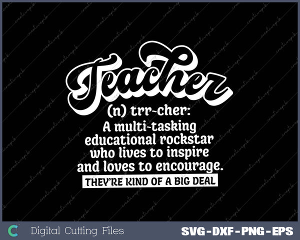 Teacher Definition SVG PNG Cutting Printable Files