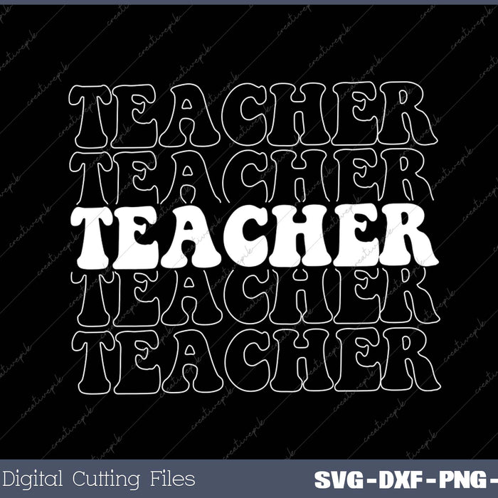 Teacher Echo Back to School SVG PNG Cutting Printable Files