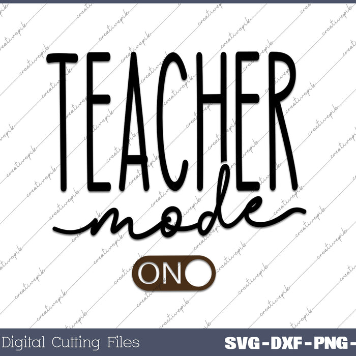Our A Teacher mode On SVG PNG Cutting Printable Files