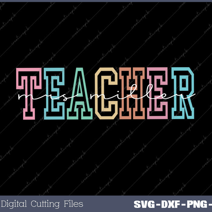 Teacher Mrsmiller, Test Day SVG PNG Cutting Printable Files