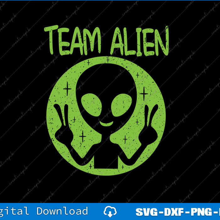Green alien logo with 'Team Alien' text on a black background