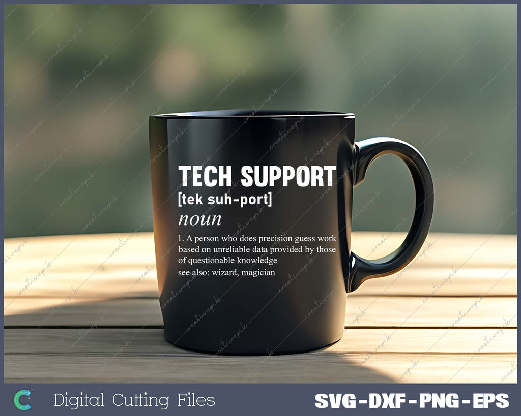 Tech Support Definition SVG PNG Cutting Printable Files – creativepik