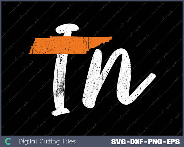 Tennessee State Flag Orange and White SVG PNG Cutting Printable Files