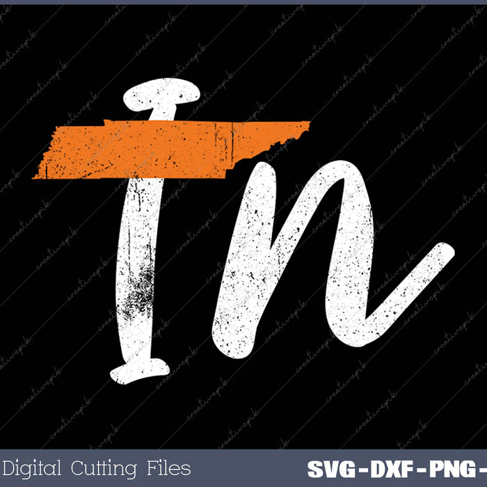 Tennessee State Flag Orange and White SVG PNG Cutting Printable Files